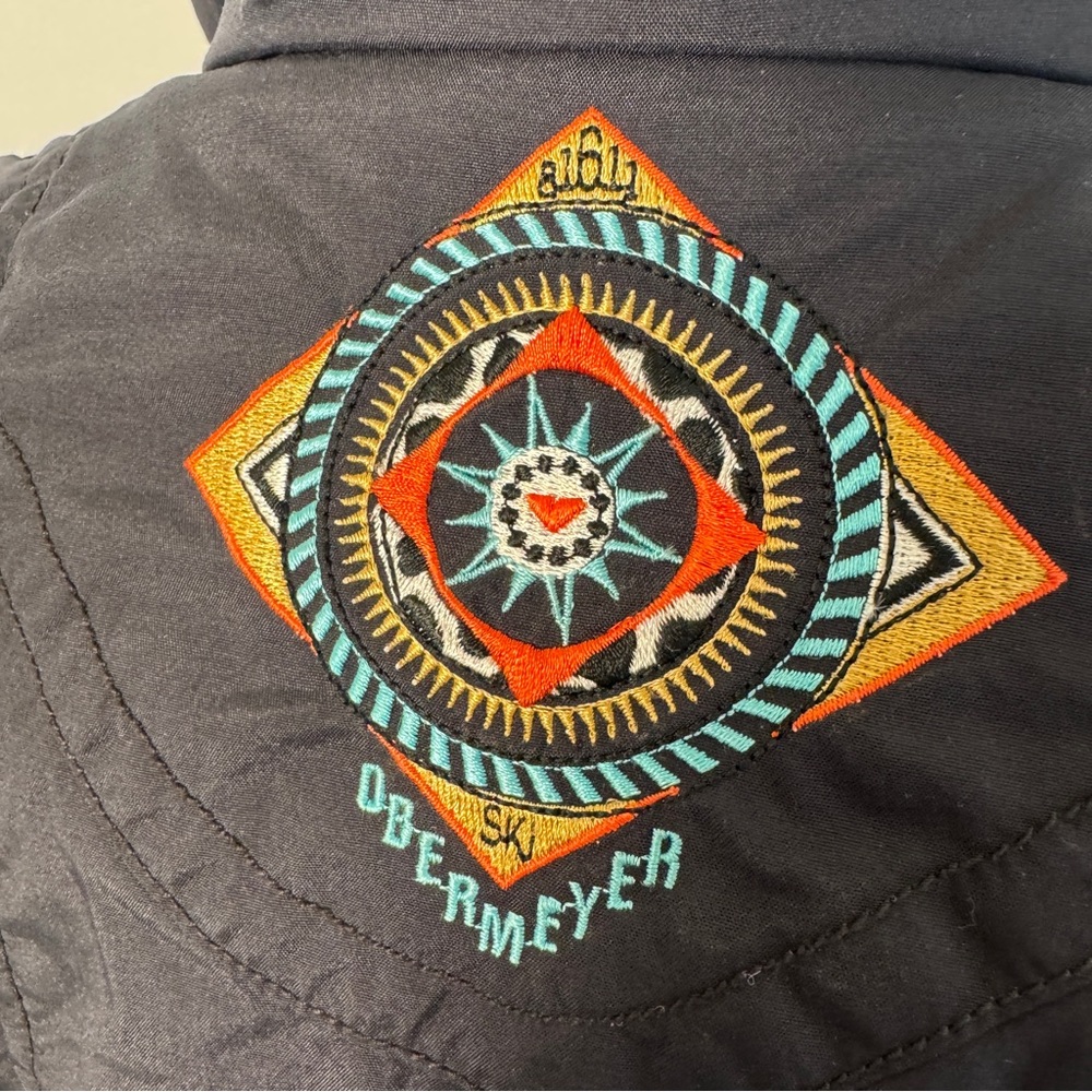 Obermeyer Ski Jacket | Vintage Zip Up Winter Puffy Coat Medium 80s Size 12 - Picture 4 of 13
